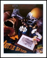 NOTRE DAME TRADITIONS POSTER CHAT FINE ART